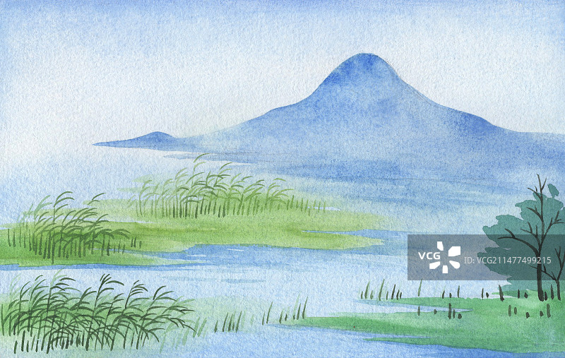 烟水茫茫芦苇花图片素材