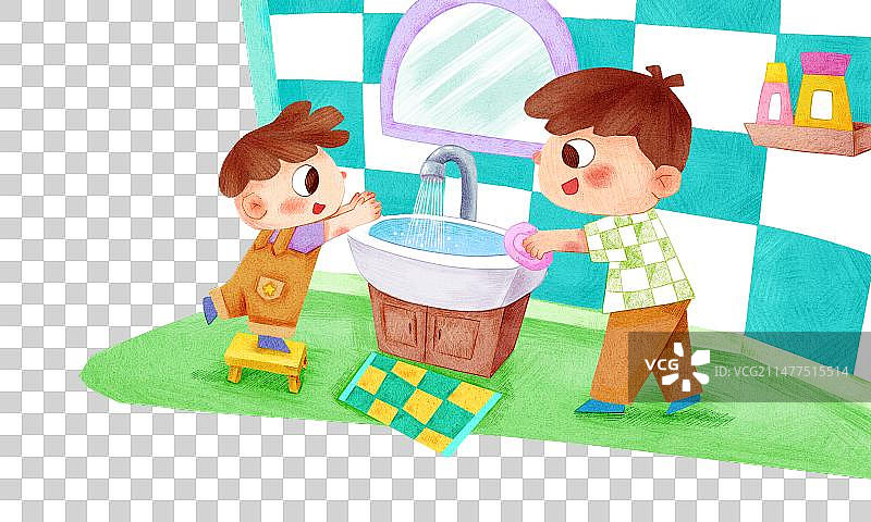 勤洗手好习惯图片素材