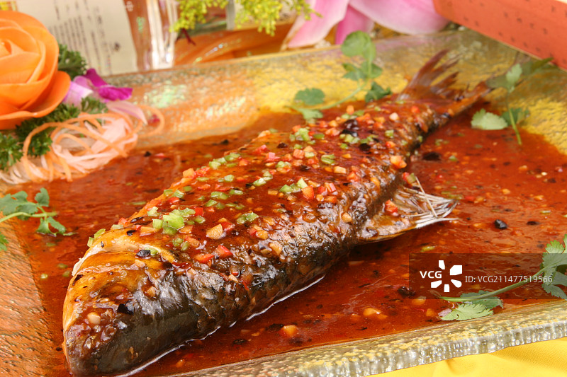 红烧鲫鱼图片素材