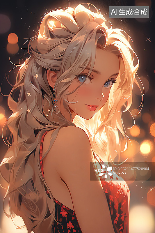 【AI数字艺术】美女肖像图片素材