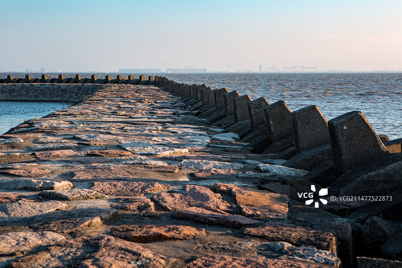 上海崇明长江口风光图片素材