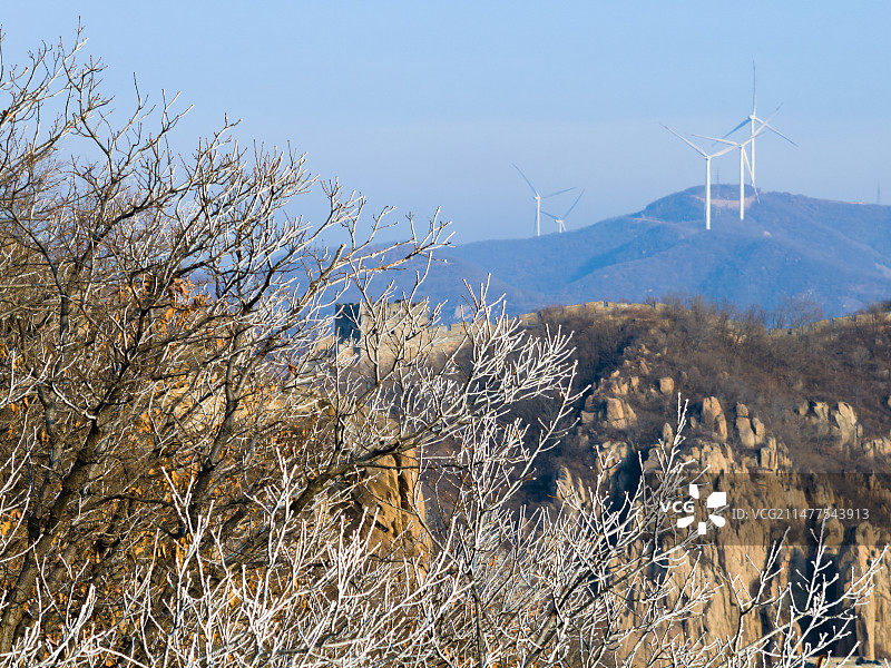 秦皇岛市板厂峪长城雾凇图片素材