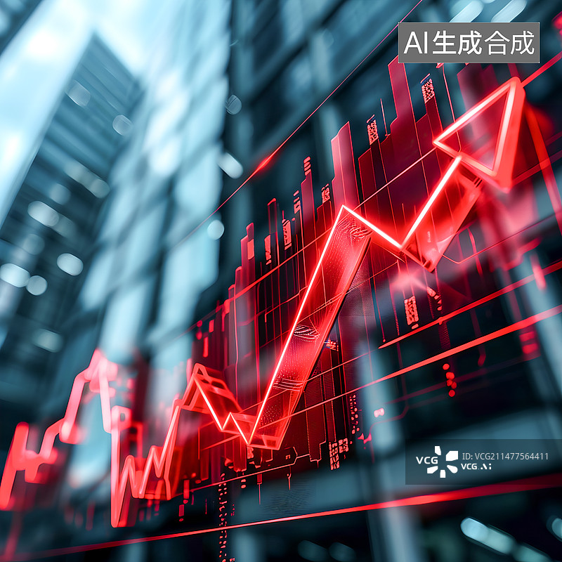 【AI数字艺术】城市风光与投资主题背景图片素材