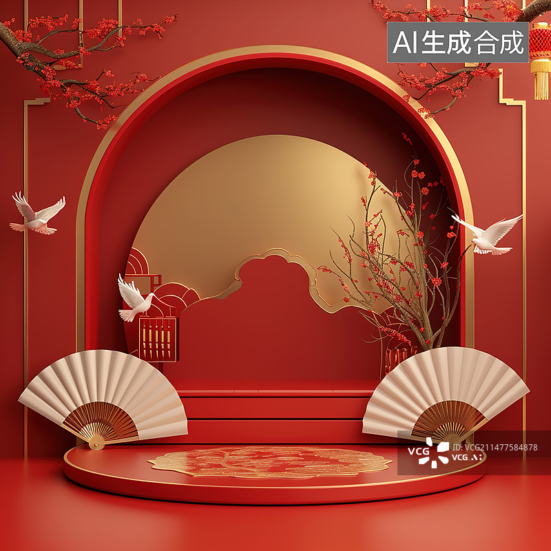 【AI数字艺术】春节背景图片素材
