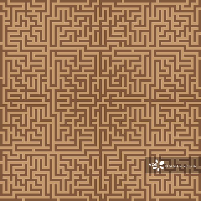 棕色几何迷宫图案图片素材