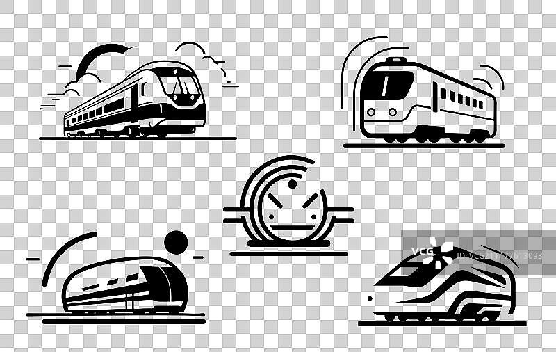 火车头标志（扁平风格）图片素材
