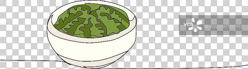 碗里的芥末寿司单线艺术图片素材