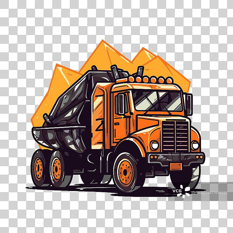 煤矿卡车印花图案图片素材