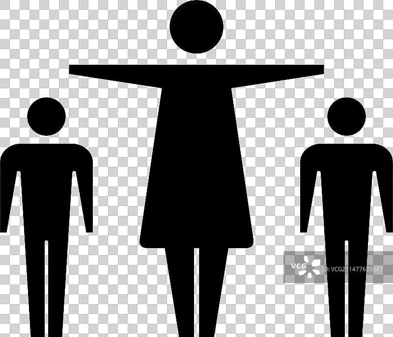 领导力图标：人群与领导者标志图片素材