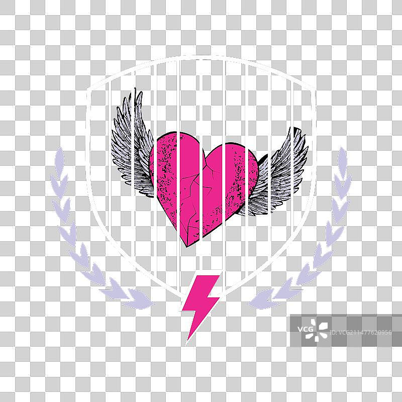 带翅膀的心图片素材