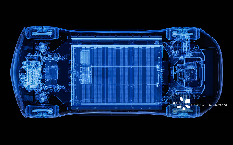 电动汽车_X光_透视图片素材