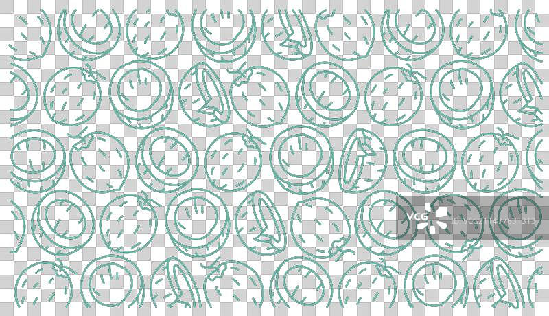 椰子线条背景图案可编辑轮廓图片素材