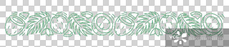 椰子装饰背景与棕榈树图片素材