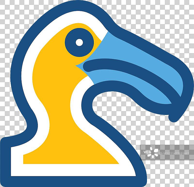 大嘴鸟线条图标图片素材