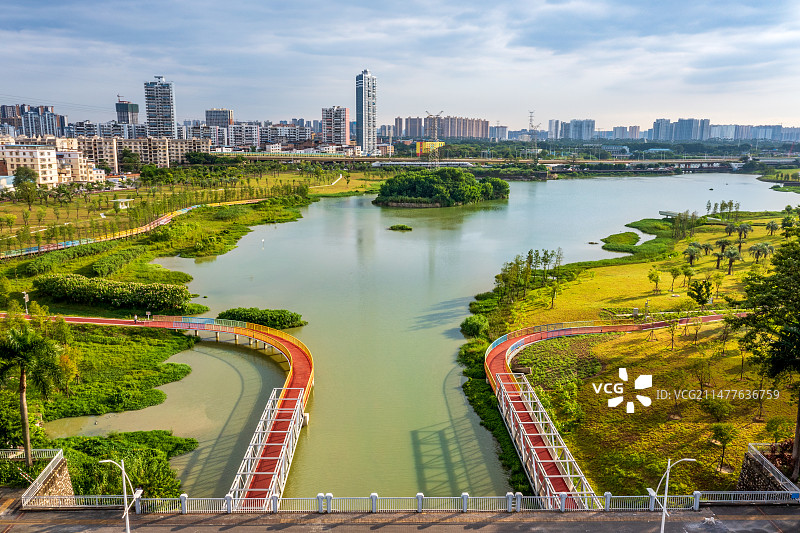 南宁心圩江公园明月湖公园图片素材