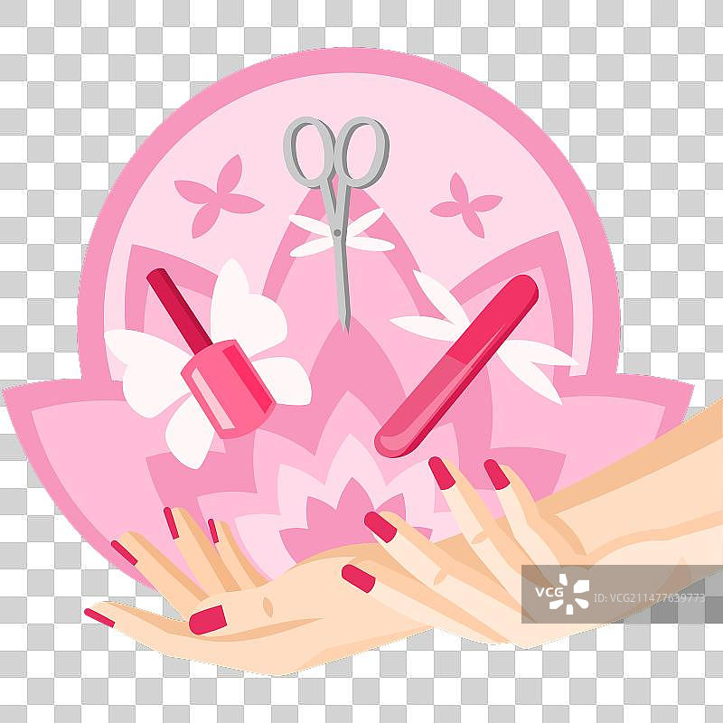 美甲艺术沙龙美甲标志图片素材