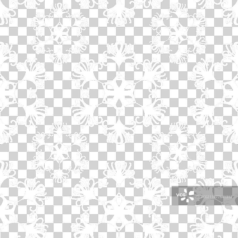 冬季无缝图案与白色雪花图片素材