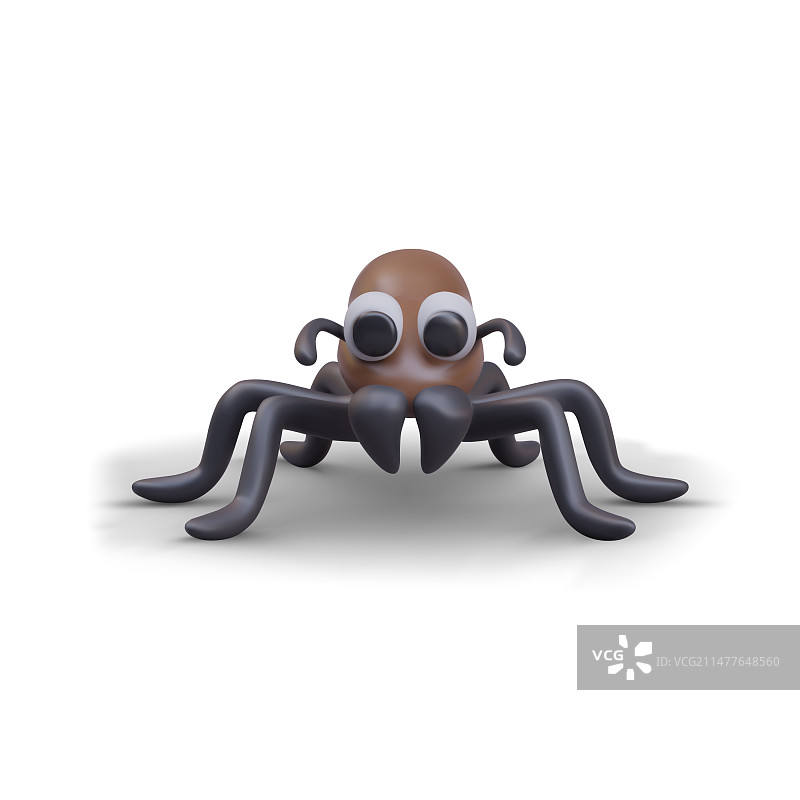 3D工蚁蜇刺昆虫正面图图片素材