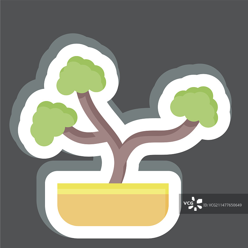 家居装饰植物贴纸图片素材