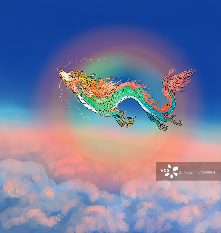 云上的龙图片素材