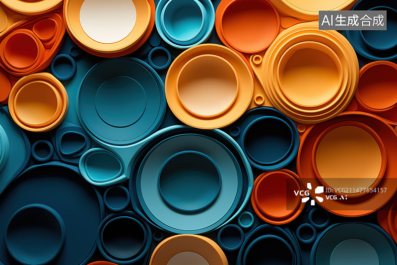 【AI数字艺术】彩色瓶盖全画面拍摄图片素材