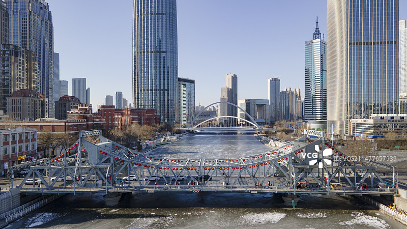 天津解放桥图片素材