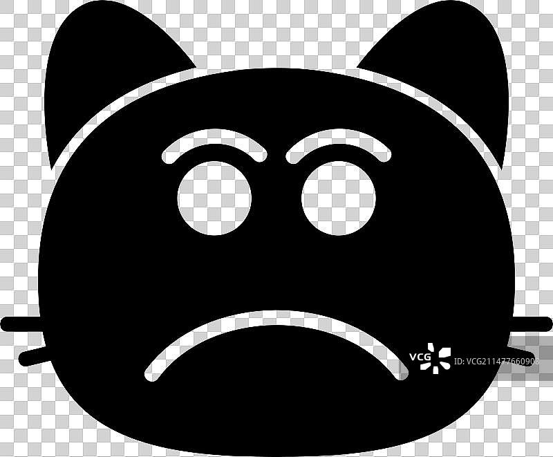 猫咪肉汁薯条字形图标，象形符号视觉图片素材