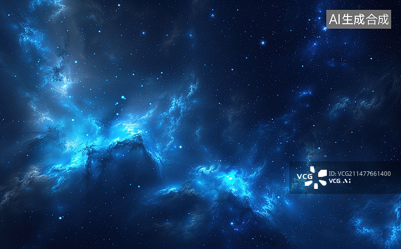 【AI数字艺术】夜空中星星的低角度视图图片素材