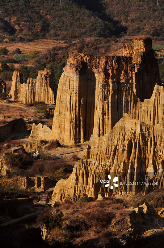 元谋土林的城墙图片素材