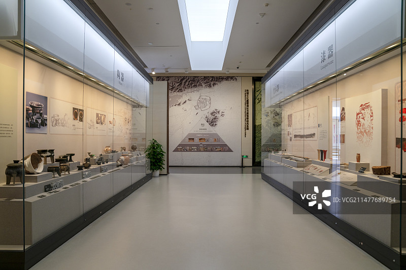 浙江杭州良渚博物院内景图片素材