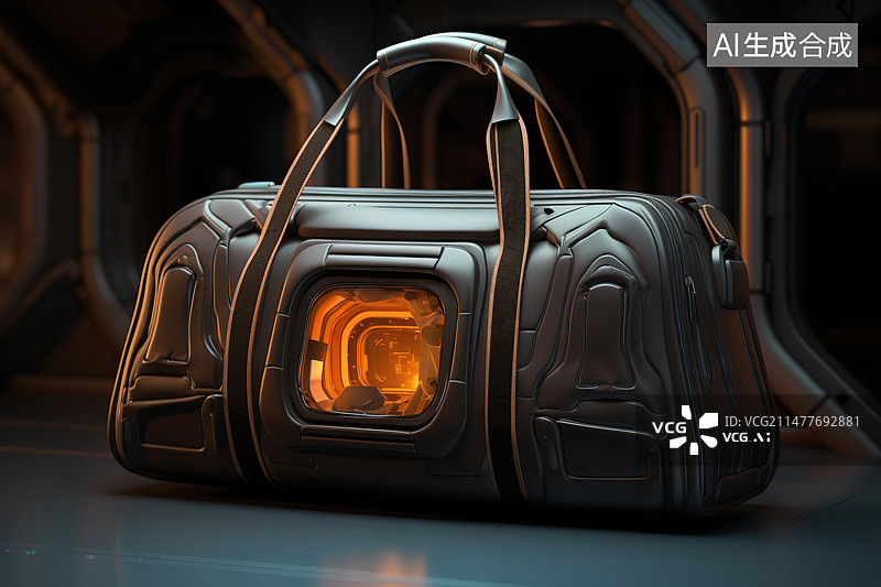【AI数字艺术】机场传送带上行李的特写镜头图片素材