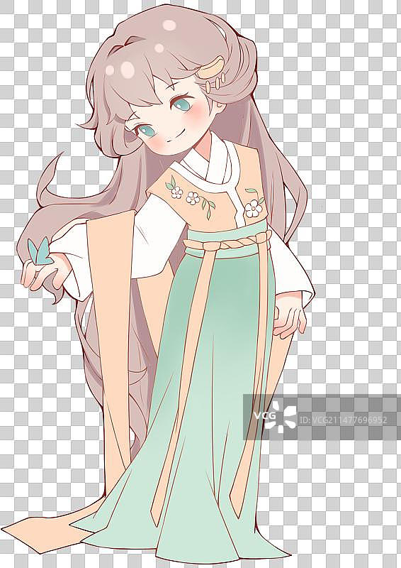 Q版人物可爱卡通汉服立绘图片素材