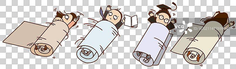 内卷人物元素图片素材