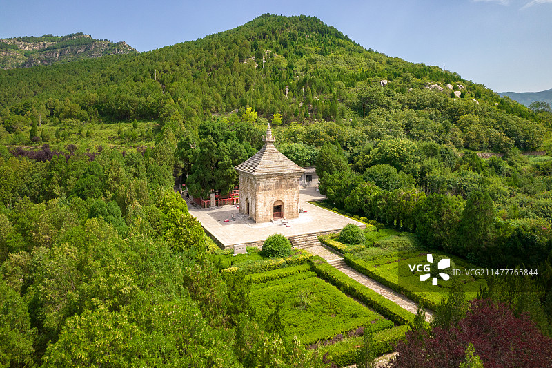 中国山东省济南市历城区四门塔图片素材