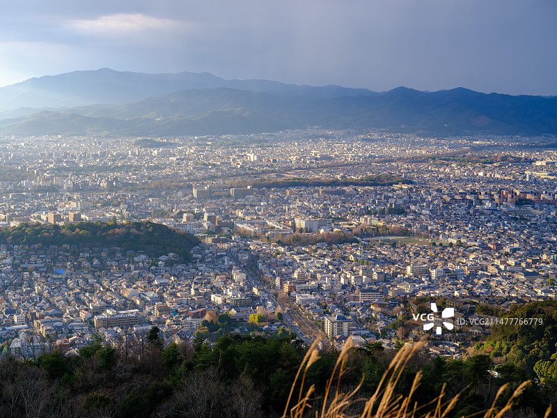 大文字山上俯瞰京都市图片素材