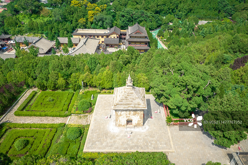 中国山东省济南市历城区四门塔图片素材