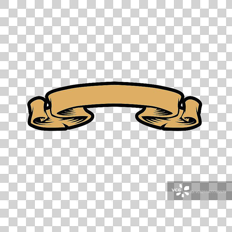 金色古代banner丝带模板图片素材