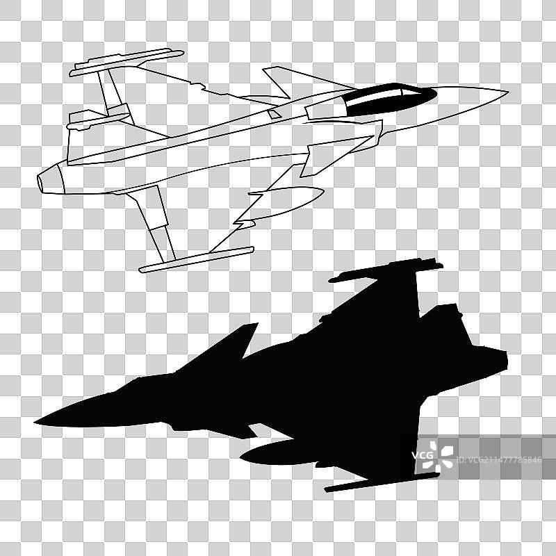 瑞典JAS 39战斗机黑白摄影图片素材