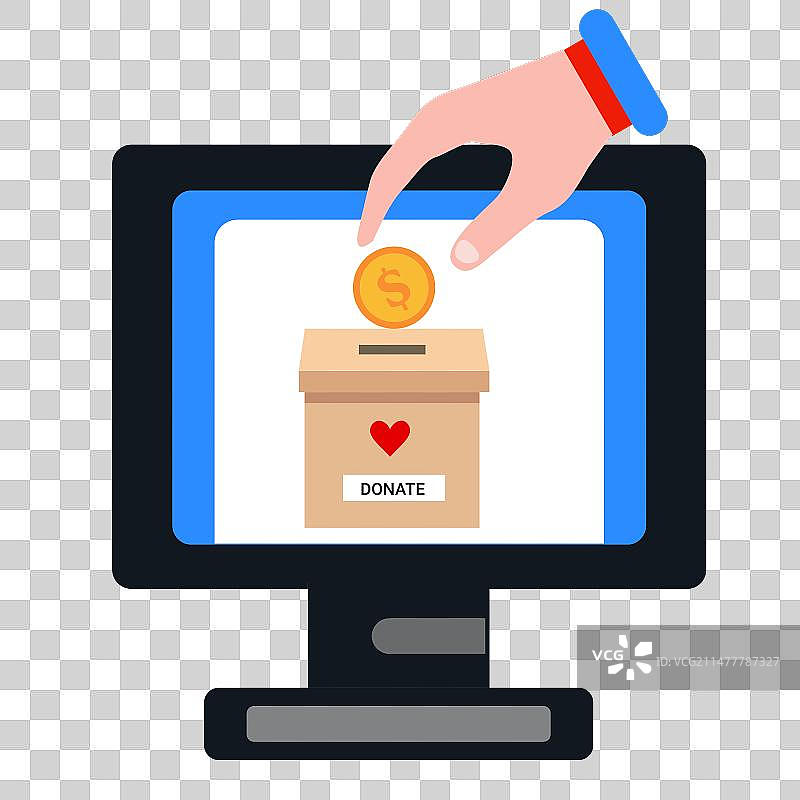 人们向捐款箱里投掷硬币图片素材