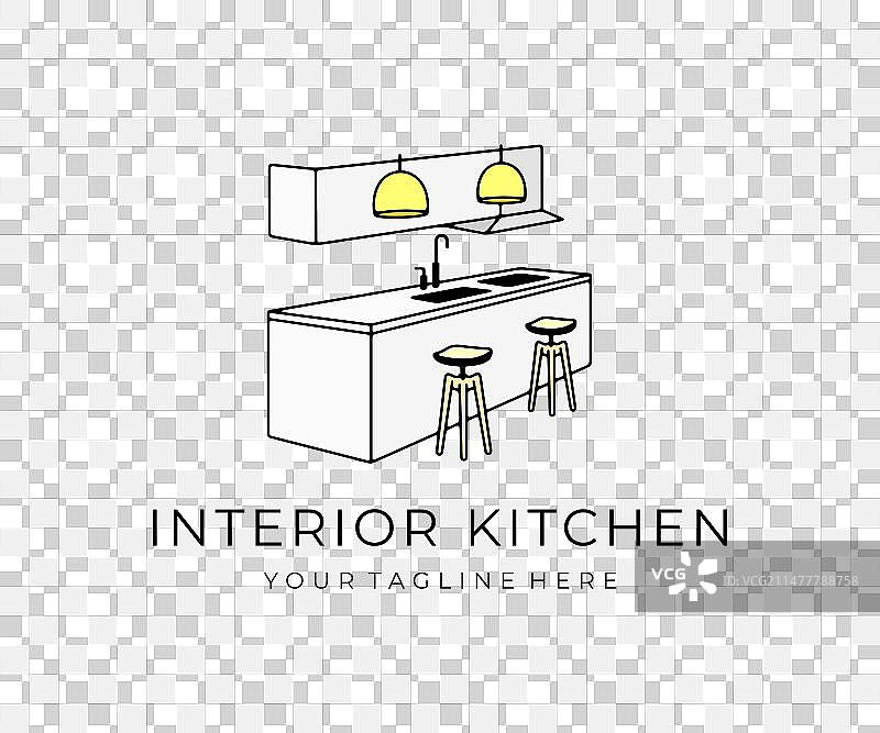 现代厨房平面设计图片素材