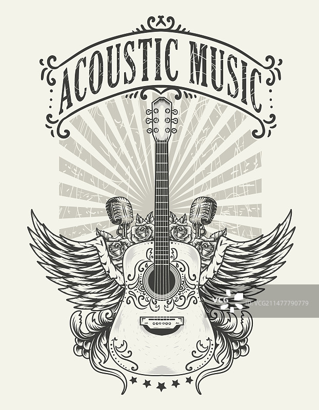 原声吉他图案logo图片素材