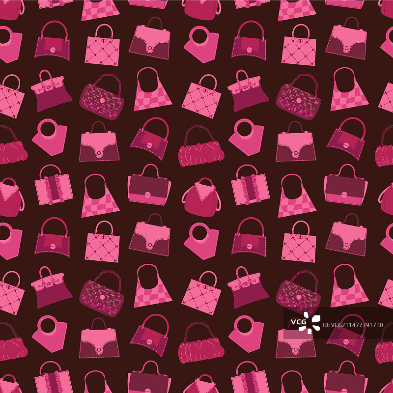 时尚手提包无缝图案图片素材