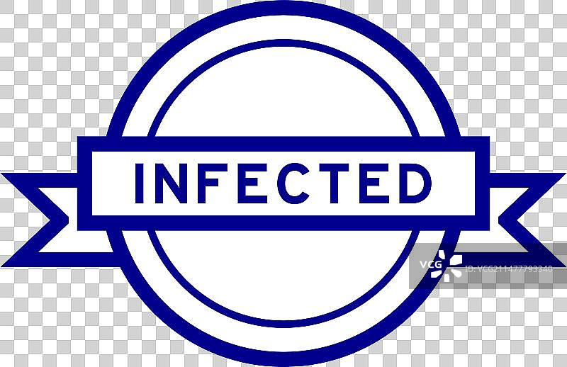 复古蓝色圆形标签banner图片素材