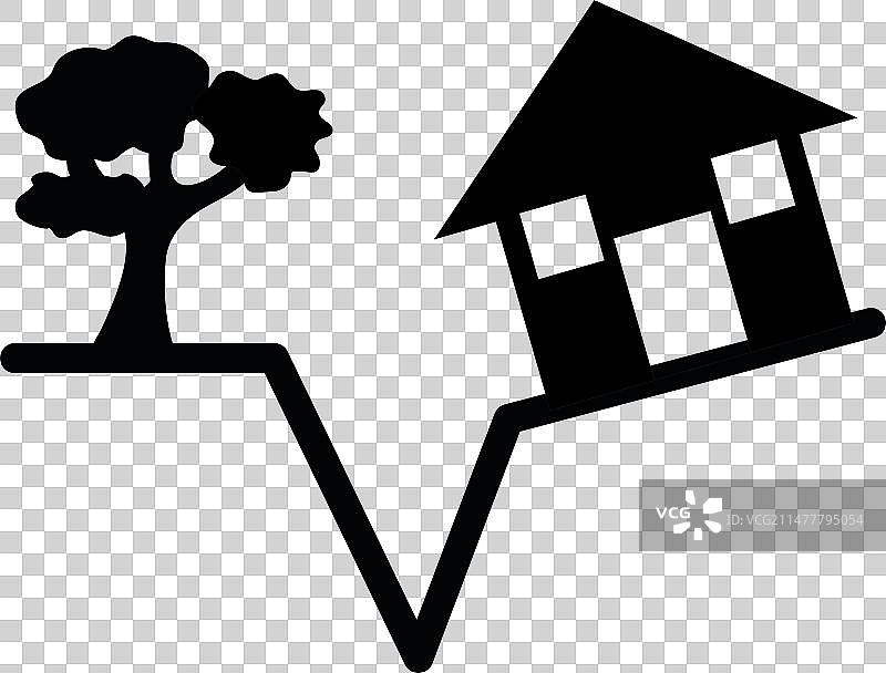 地震风险房屋图标图片素材