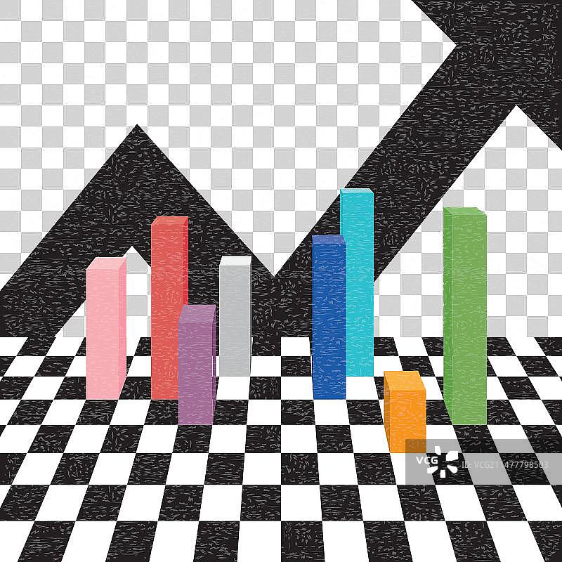 彩色几何图形图表图片素材