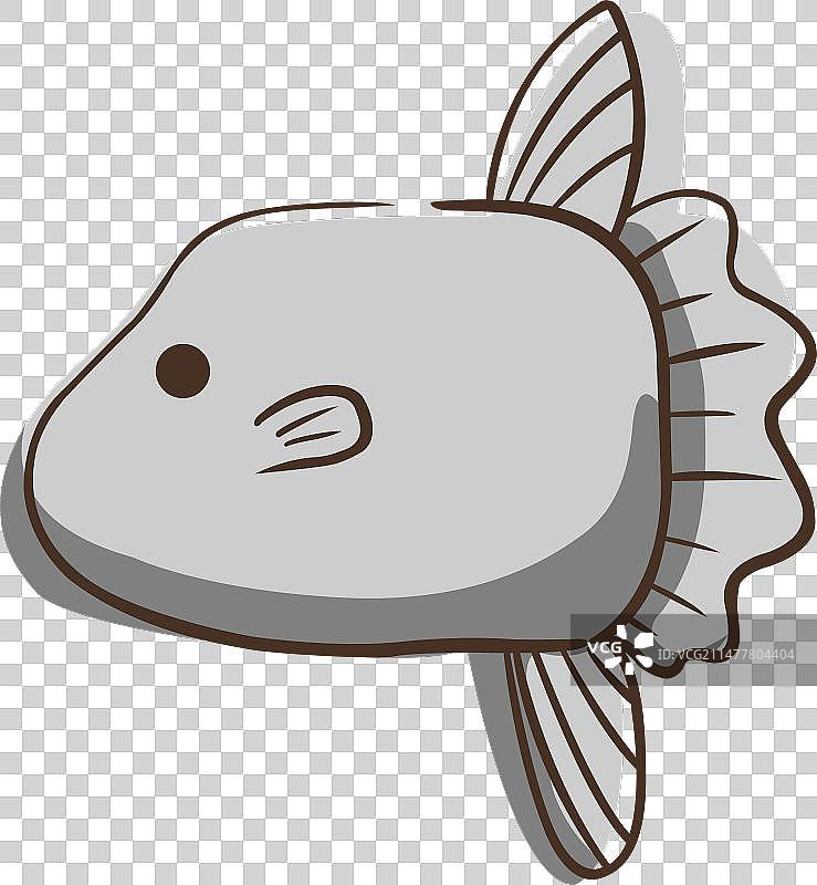 抽象翻车鱼涂鸦鱼标志banner图片素材