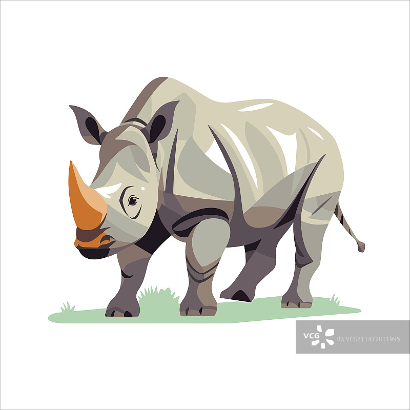 卡通犀牛动物元素图片素材