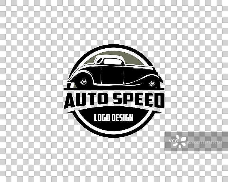 白色背景上的福特轿跑车轮廓图片素材