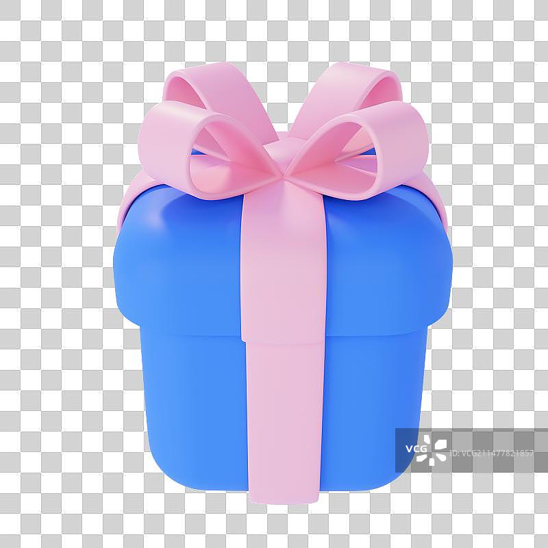 3d蓝色礼物盒图片素材