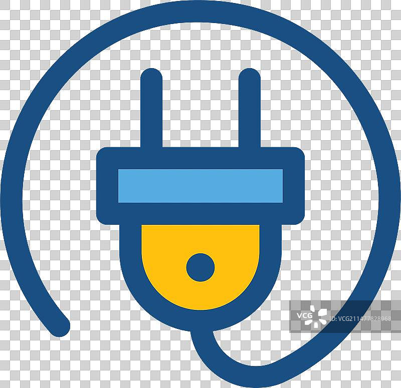 彩色电源插头图标图片素材